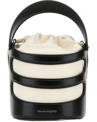 McQueen - Logo Printed Drawstring Bucket Bag - Lyst