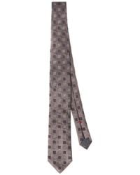 Brunello Cucinelli - Squares Pattern Silk Tie - Lyst