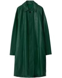 Burberry - Long Sleeved Leather Car Coat - Lyst