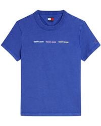 Tommy Hilfiger - Repeat Logo Washed Jersey T-Shirt - Lyst