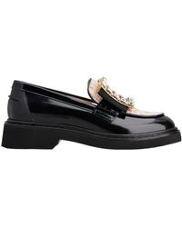 Roger Vivier - Viv' Rangers Strass Buckle Loafers - Lyst