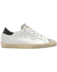 Golden Goose - Super-Star Distressed Lace-Up Trainers - Lyst