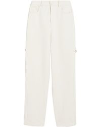 Max Mara - Logo Patch Wide Leg Jeans - Lyst