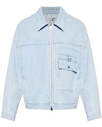 Maison Kitsuné - Maison Kitsuné Zipped Denim Jacket - Lyst