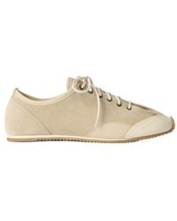 Lemaire - Suede Panel Low-Top Sneakers - Lyst
