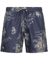 Moncler - Logo Patch Drawstring Swim Shorts - Lyst