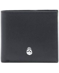 McQueen - Skull Printed Bifold Wallet - Lyst