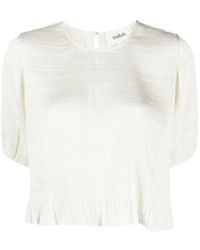 Ba&sh - Ruched Short-Sleeved Blouse - Lyst
