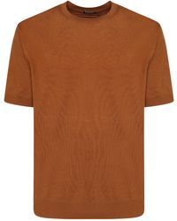 ZEGNA - Short Sleeve Knitted Top - Lyst