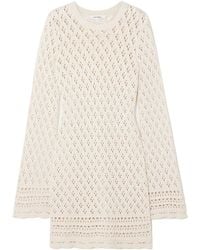 FRAME - Crochet Organic Cotton-Silk Shift Dress - Lyst