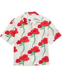 KENZO - Archive Rose' Hawaiian Short Sleeve Shirt - Lyst