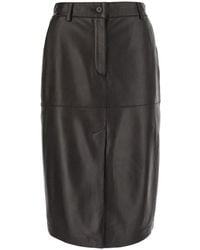 P.A.R.O.S.H. - Lamb Leather Skirt - Lyst