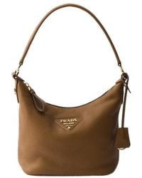 Prada - Logo-Lettering Zipped Shoulder Bag - Lyst