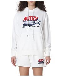 Autry - Logo Printed Drawstring Hoodie - Lyst