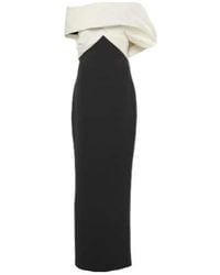 Safiyaa - Lerena Vista Crêpe And Faille Maxi Gown - Lyst