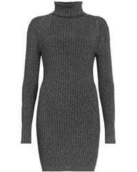 AllSaints - Ribbed Turtleneck Mini Dress - Lyst