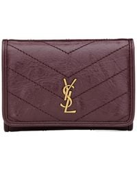 Saint Laurent - Tri-Fold Wallet - Lyst