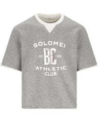 Brunello Cucinelli - Printed Jersey T-Shirt - Lyst