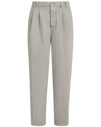 Brunello Cucinelli - Garment-Dyed Iconic Fit Five-Pocket Trousers - Lyst