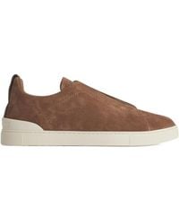 ZEGNA - Round Head Low-Cut Casual Shoes - Lyst
