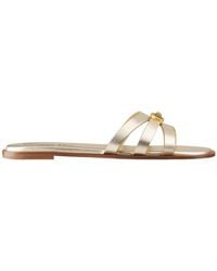 Dior - Strappy Embellished Flat Sandals - Lyst