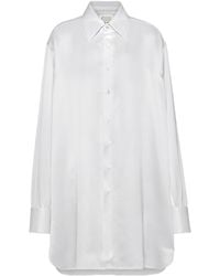 Maison Margiela - Long-Sleeved Buttoned Satin Shirt - Lyst