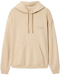 AllSaints - Xander Long Sleeve Cotton Hoodie - Lyst
