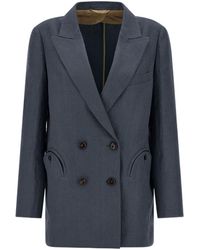 Blazé Milano - Blazé Milano Midday Sun Double-Breasted Blazer - Lyst