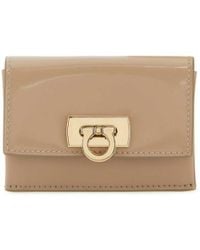 Ferragamo - Gancini-Detail Calf-Leather Wallet - Lyst