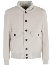 Eleventy - Ribbed Collar Bomber Jacket - Lyst