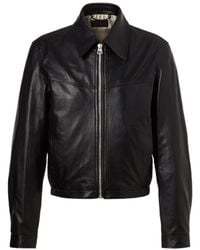 Lemaire - Leather Blouson Jacket - Lyst