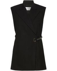 Sportmax - Belted Sleeveless Blazer - Lyst