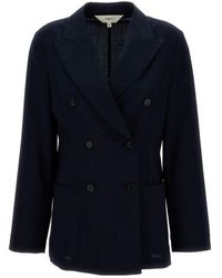 Barena - Double Breasted Blazer - Lyst