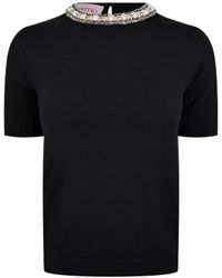 Valentino - Short-Sleeved Sweater - Lyst