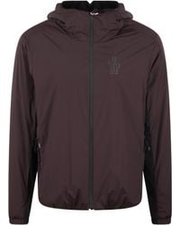 Moncler - Grenoble Logo Printed Hooded Jacket - Lyst