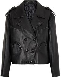 Blazé Milano - Double-Breasted Leather Jacket - Lyst