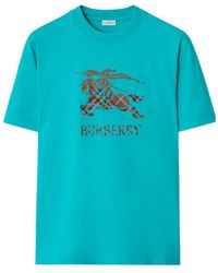 Burberry - Ekd Checked Crewneck T-Shirt - Lyst
