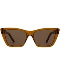 Saint Laurent - Eyewear Cat Eye Frame Sunglasses - Lyst