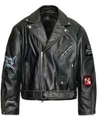 Represent - Long-Sleeved Leather Jacket - Lyst