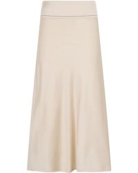 Peserico - High-Waist Flared Skirt - Lyst