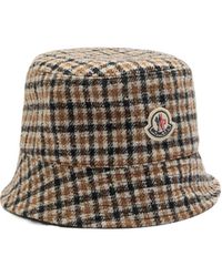 Moncler - Reversible Houndstooth Wool-Blend Bucket Hat - Lyst