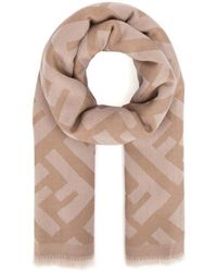 Fendi - Ff Jacquard Frayed-Edge Scarf - Lyst