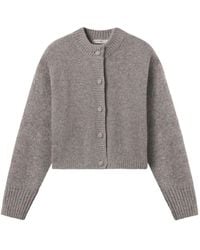 FRAME - Long-Sleeve Cashmere Cardigan - Lyst