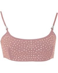 Patrizia Pepe - Crystal Embellished Crop Top - Lyst