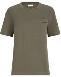 Brunello Cucinelli - Cotton Jersey T-Shirt With Shiny Tab - Lyst