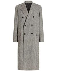 Dolce & Gabbana - Herringbone Double Breasted Coat - Lyst