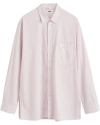 Tekla - Striped Poplin Pajama Long Shirt - Lyst