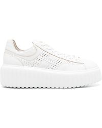 Hogan - Side H Perforated Detailed Sneakers - Lyst