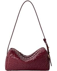 Elleme - Trousse Woven Leather Burgundy - Lyst