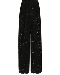 Dolce & Gabbana - Dna Lace-Detailing Trousers - Lyst